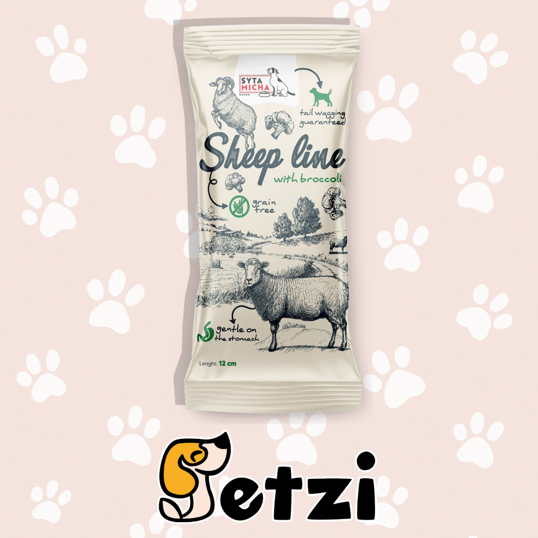 SYTA MICHA SHEEP LINE 12 CM – KOŚĆ DO ŻUCIA ZE SKÓRY OWCZEJ – RÓŻNE RODZAJE