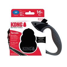 KONG RETRACTABLE LEASH TERRAIN BLACK M (5M/30KG)