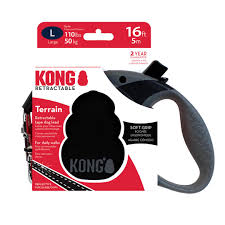 KONG RETRACTABLE LEASH TERRAIN BLACK L (5M/50KG)