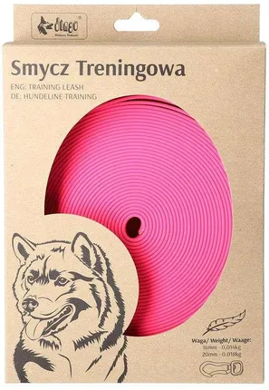 DINGO SMYCZ TRENINGOWA BEZ RĄCZKI SZER. 1,6CM DŁ. 10M RÓŻOWA