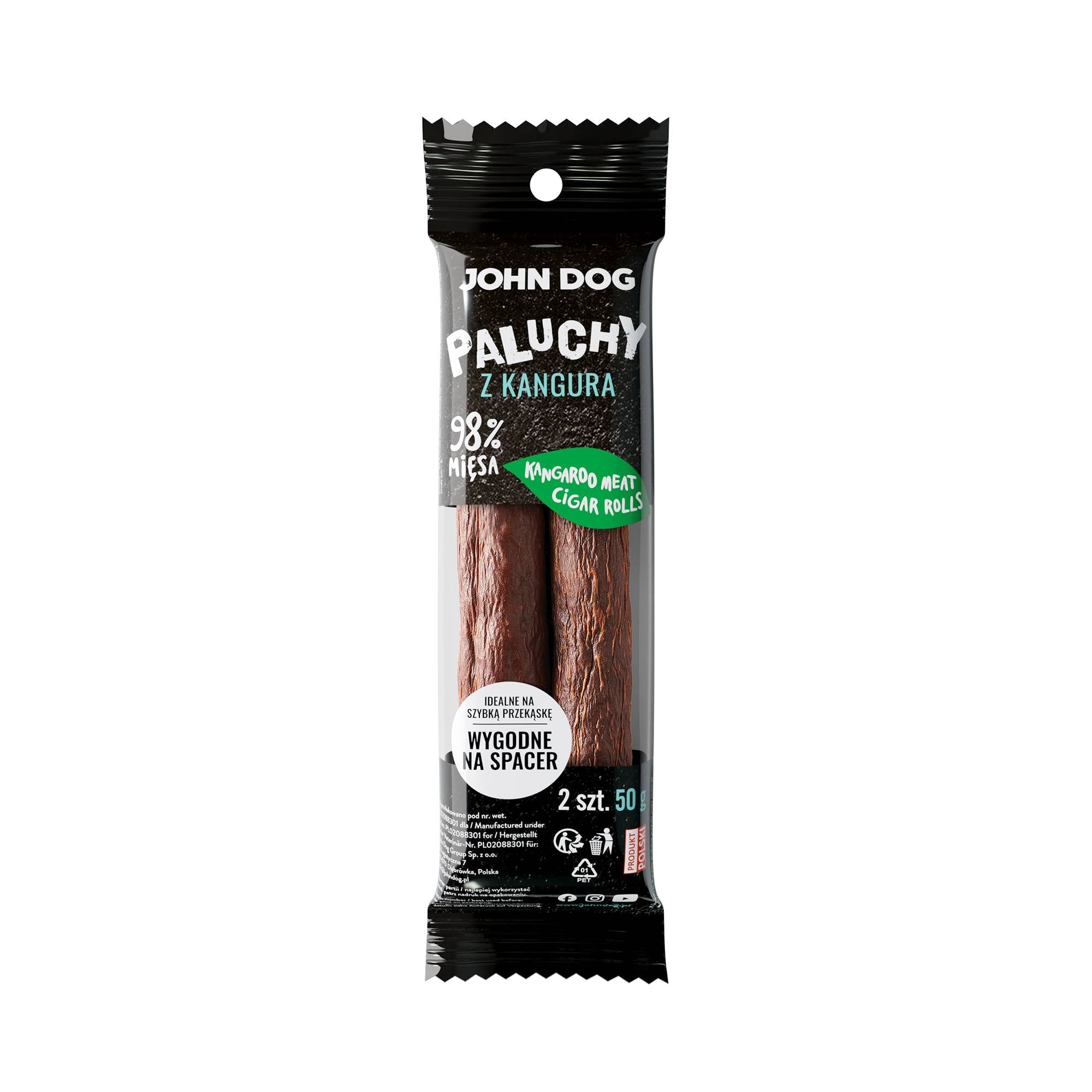JOHN DOG PRZYSMAKI DLA PSA PALUCH Z KANGURA 2 SZT
