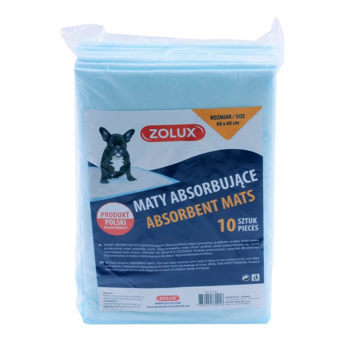 ZOLUX PODKŁADY HIGIENICZNE 60 X 60 CM - 10 SZTUK