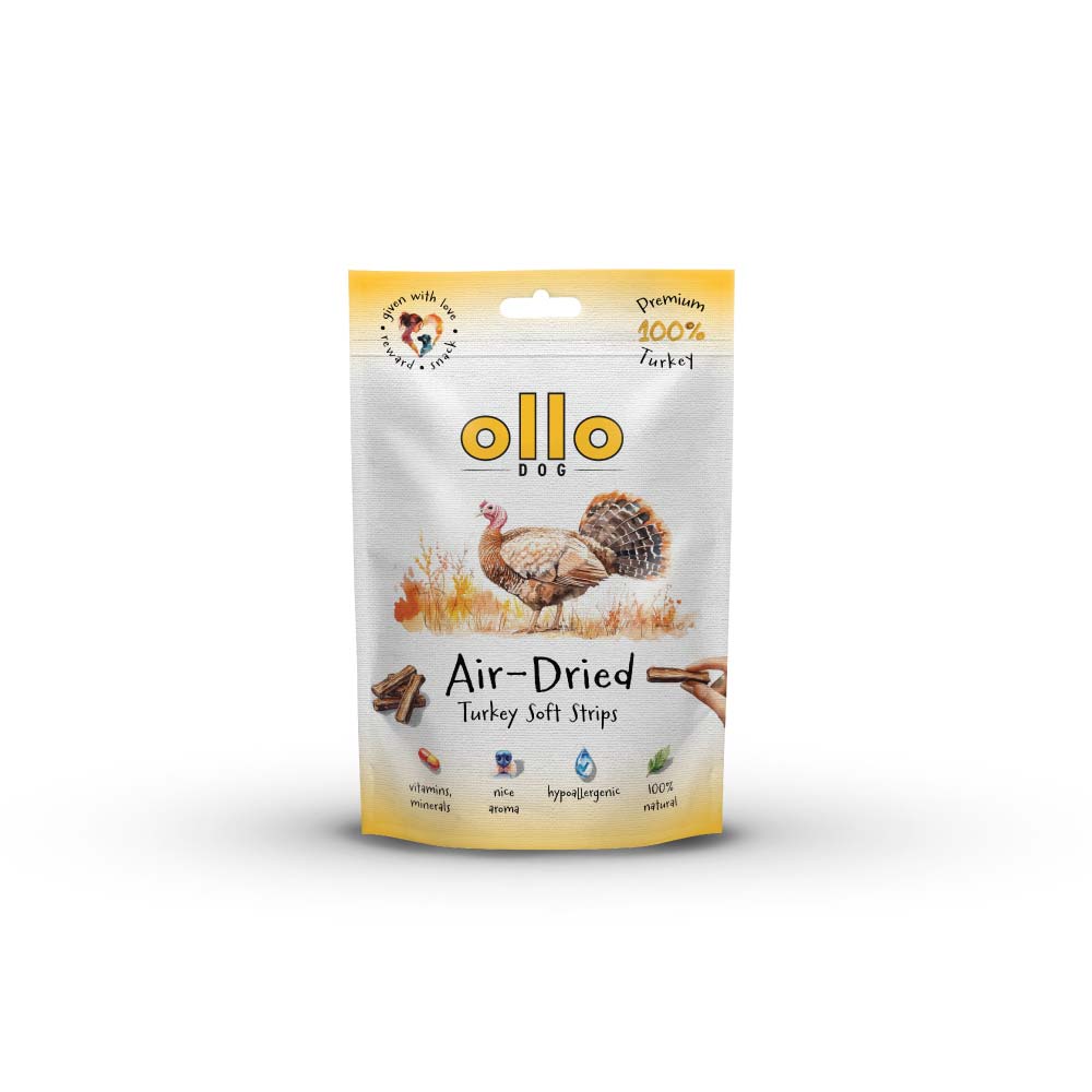 OLLO AIR DRIED PRZYSMAKI DLA PSA TURKEY STRIPS 80G