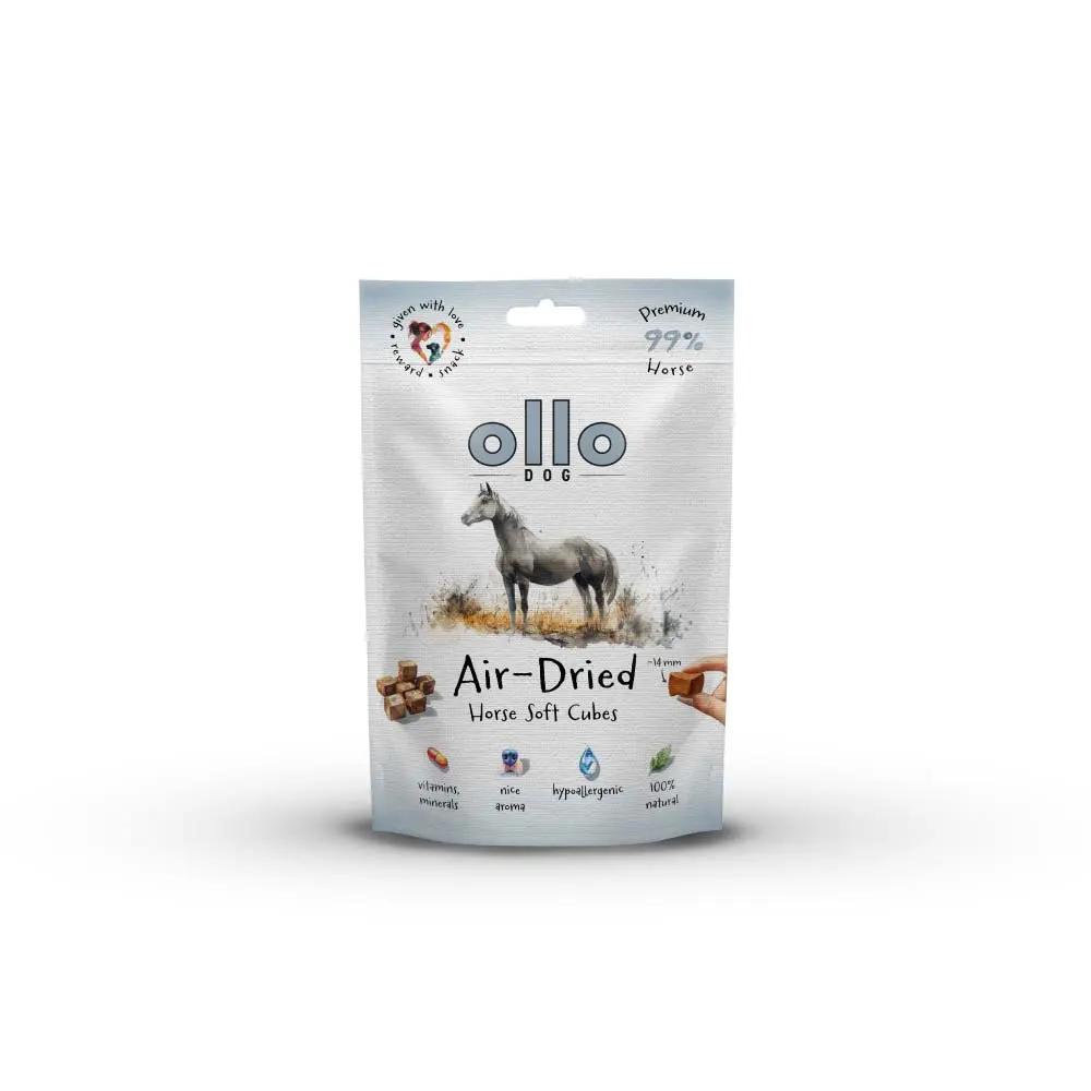 OLLO AIR DRIED PRZYSMAKI DLA PSA HORSE SOFT CUBES 80G