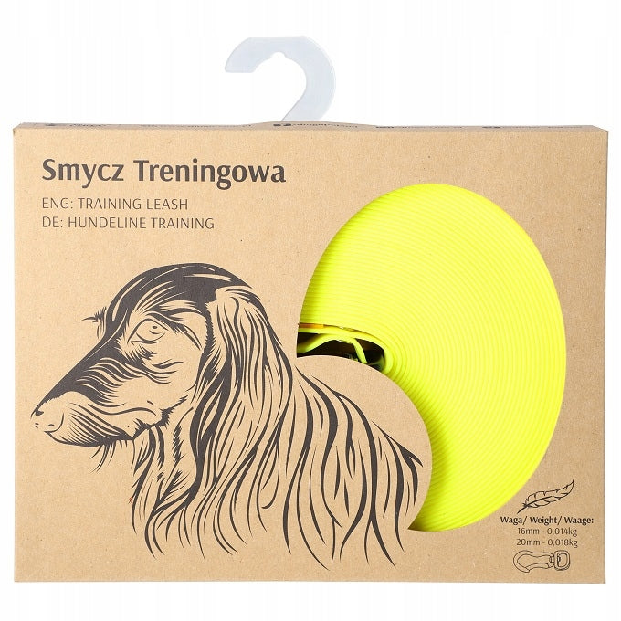 DINGO SMYCZ TRENINGOWA BEZ RĄCZKI SZER. 1CM DŁ. 10M ŻÓŁTA