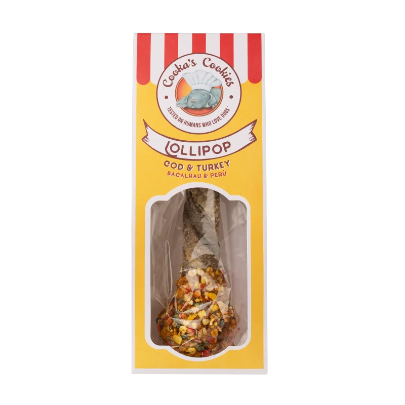 COOKAS COOKIES GRYZAK DLA PSA LOLLIPOP LIZAK Z DORSZA I INDYKA 30G