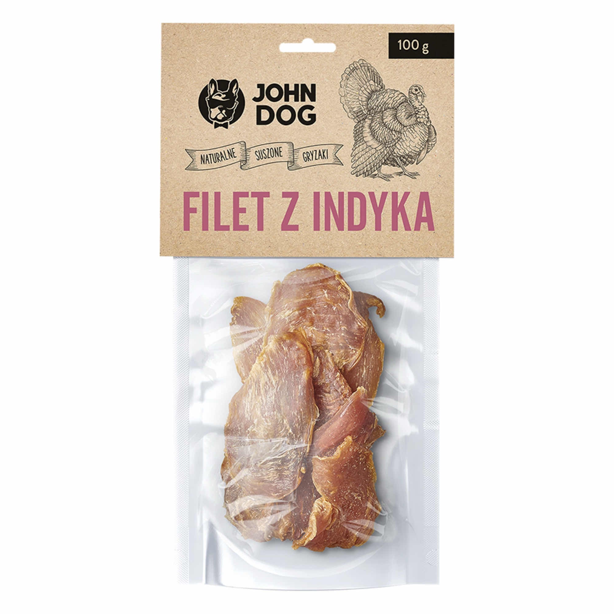 JOHN DOG SUSZONY FILET Z INDYKA DLA PSA