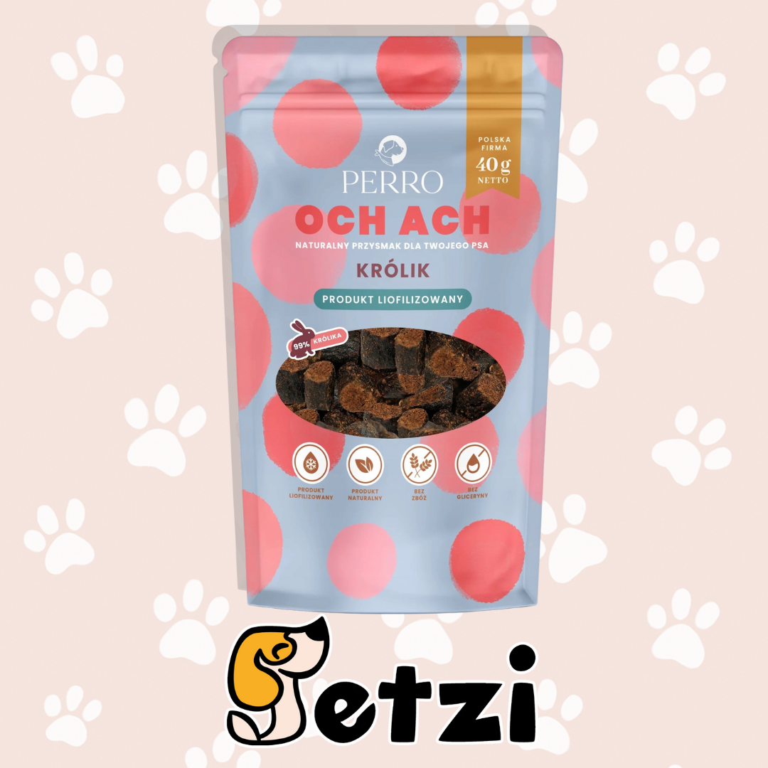 PERRO OCH ACH – PRZYSMAKI LIOFILIZOWANE DLA PSA, 40 G – RÓŻNE SMAKI