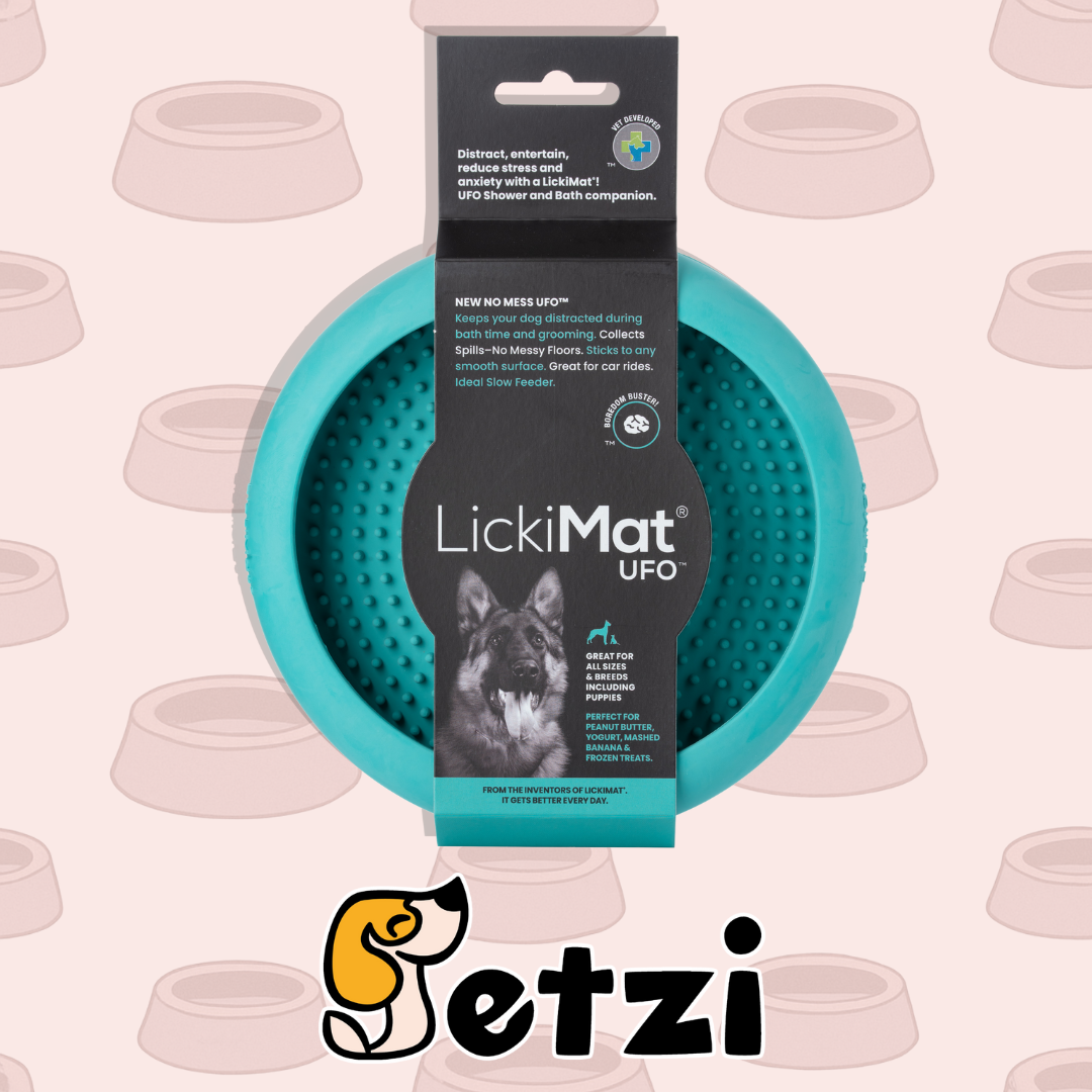 LICKIMAT UFO - GUMOWA MISKA DO WYLIZYWANIA DLA PSA I KOTA, Z PRZYSSAWKAMI - RÓŻNE KOLORY