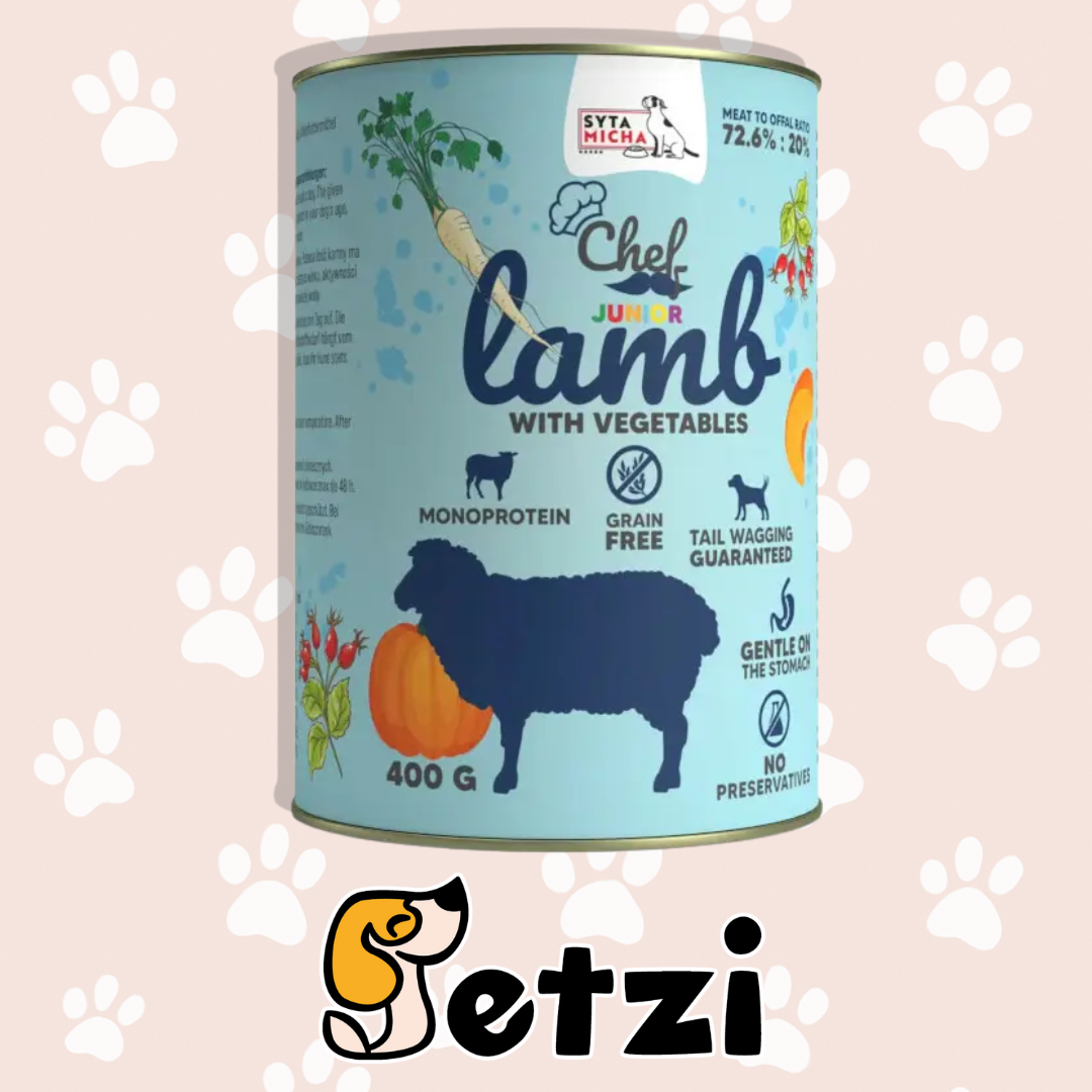 SYTA MICHA CHEF JUNIOR KARMA MOKRA DLA SZCZENIĄT - RÓŻNE SMAKI