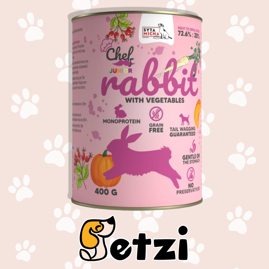SYTA MICHA CHEF JUNIOR KARMA MOKRA DLA SZCZENIĄT - RÓŻNE SMAKI