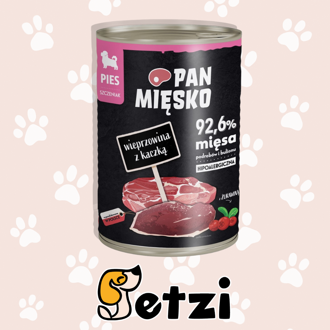 PAN MIĘSKO KARMA MOKRA DLA SZCZENIĄT – RÓŻNE SMAKI I ROZMIARY